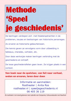 Flyer 'Speel je geschiedenis'